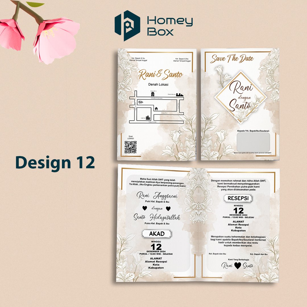 undangan lipat 2 (design 12) undangan lipat 2 (design 12)